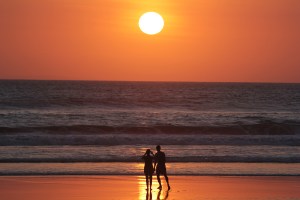 sunset on Seminyak beach